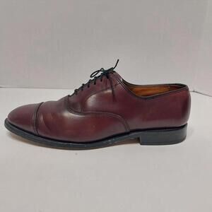 Allen Edmonds Park Avenue Size 8 1/2 D Men Burgundy Leather Cap Toe Oxford Shoe